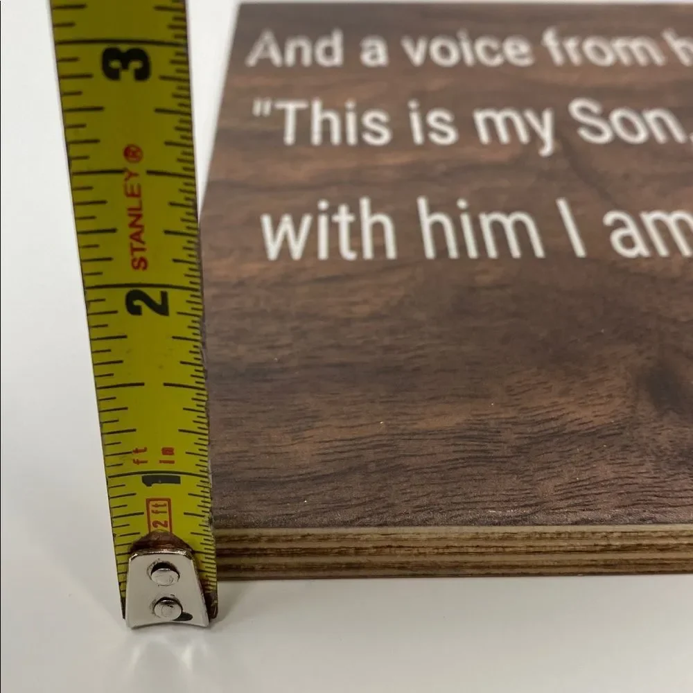 Matthew 3:17 Christian Home Decor Rustic Stained Wood Wall Sign